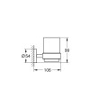 Grohe Essentials szklanka z uchwytem 9,9 cm chrom 40447001
