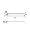 Grohe Essentials Cube wieszak na ręcznik chrom 43,9x6,9cm 40624001