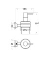 Grohe Essentials Cube dozownik na mydło z uchwytem chrom 40756001