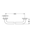 Grohe Essentials uchwyt wannowy 60cm chrom 40794001