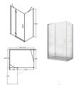 Besco VIVA kabina prysznicowa prostokątna lewa 120 x 80 x 195 cm szkło przejrzyste VPL-128-195C