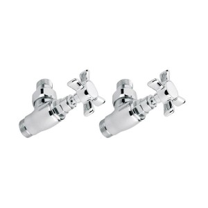 Terma STAR Zestaw regulacyjny kątowy do grzejników, w stylu "Retro" kolor chrom TGERSTCR01