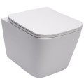 Miska WC z deską Rea Raul Rimless REA-C9660 miska wisząca wc bez kołnierza z deską wolnoopadającą slim