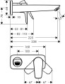 Hansgrohe Talis E bateria umywalkowa ścienna czarny mat 71734670