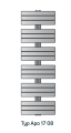 Grzejnik łazienkowy Purmo Apolima APO1708, 1730x800mm, kolor biały, F8JA017308000320