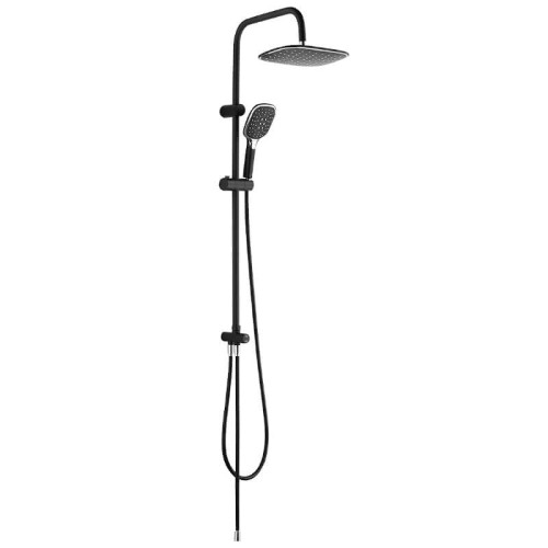 Laveo Zorita Zestaw natryskowy z deszczownicą, chrom/czarny, PLZ_70KX
