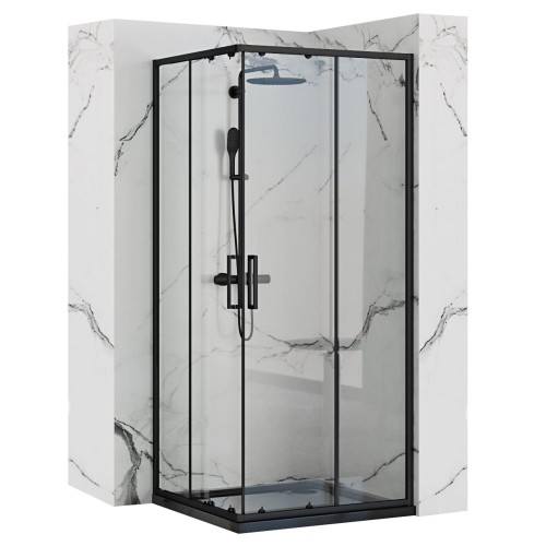 REA PUNTO KABINA KWADRATOWA CZARNA 80X80 REA-K4800