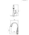 Art Platino Grasse bateria kuchenna czarny mat 5901730615661- rysunek techniczny