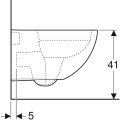 Geberit Acanto miska wisząca bezrantowa 35x51 cm, + deska wolnoopadająca  500.600.01.2+500.605.01.2