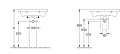 Villeroy&Boch Avento umywalka meblowa 65x47 cm, kolor biały, 41586501- rysunek techniczny