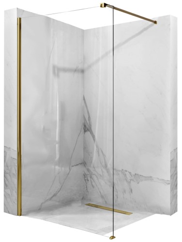 Ścianka walk-in Rea Aero Gold 90 cm, kolor profili złoty, REA-K8442