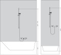Hansgrohe Unica S Puro drążek prysznicowy 90 cm z wężem, złoty, 28631990
