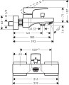 Hansgrohe Metropol bateria wannowa, natynkowa, złoty, 32540990