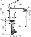 Hansgrohe Talis E bateria bidetowa stojąca, złoty, 71720990