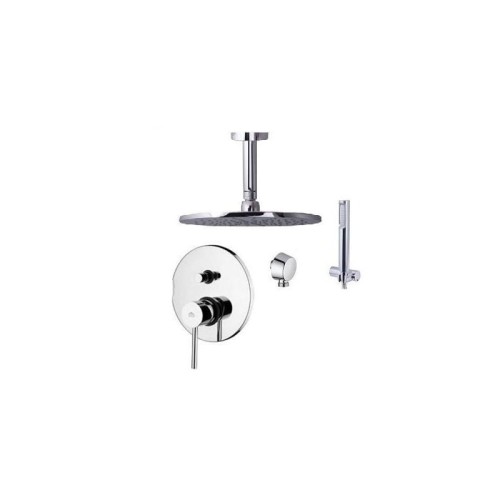 Zestaw natryskowy Paffoni z baterią podtynkową, deszczownica Ø30cm, ramię 20cm, kolor chrom, SK015ZSU2B