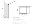 Ścianka walk-in Sanplast Free Line - rysunek techniczny.png