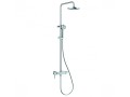 Zestaw prysznicowy Kludi Logo Dual Shower System 6808505-00 natynkowy zestaw prysznicowy z deszczownicą 200 mm, kolor chrom