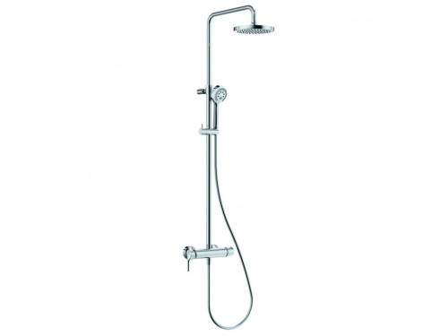 Zestaw prysznicowy Kludi Logo Dual Shower System 6808505-00 natynkowy zestaw prysznicowy z deszczownicą 200 mm, kolor chrom