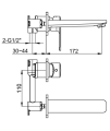 Kohlman TEXEN bateria umywalkowa, chrom QW180T