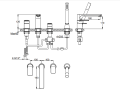 Kohlman TEXEN bateria wannowa, chrom QB244T