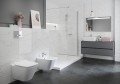 Aranżacja Cersanit City Square - miska WC wisząca CleanOn z deską wolnoopadającą biały S701-405