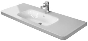 Duravit DuraStyle Umywalka meblowa z przelewem, 1 otwór na baterię, 1200 x 480 mm, WonderGliss, 23201200001