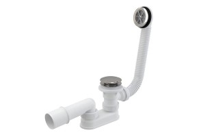 Ravak Syfon brodzikowy z przelewem SABINA, osłona z metalu, chrom, X01315