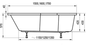 Ravak BEHAPPY stelaż wannowy GPX2240039