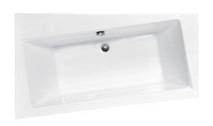 Besco INFINITY, Wanna asymetryczna 150 x 90 cm, wersja lewa, kolor biały, #WAI-150-/NL