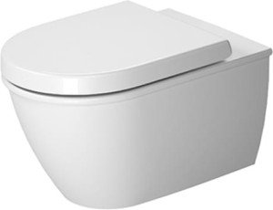 Duravit Darling New zestaw miska WC wisząca 54x35,5 bezrantowa Rimless biała z deską wolnoopadającą 2557090000+0069890000