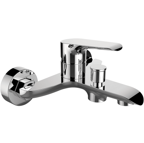 Laveo ALEA bateria wannowa, ścienna, jednouchwytowa, chrom BLE_010D