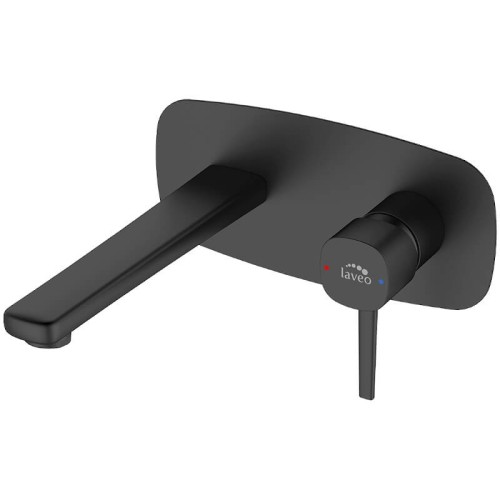 Laveo Pola bateria umywalkowa, podtynkowa, jednouchwytowa, czarny, BAP_722P