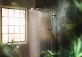 Hansgrohe Raindance Select S komplet prysznicowy 24 cm z termostatem, kolor czarny matowy, 27633670 -aranżacja