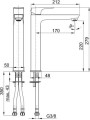 KFA Armatura Mokait bateria umywalkowa wysoka, czarny, 5532-612-81