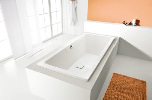 Sanplast SPACE LINE wanna prostokątna akrylowa 80 x 180, odpływ na środku, stelaż przestrzenny, system odpływowo-przelewowy, WP/SPACE 80 x180, 610100026001000