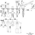 KFA Armatura Mokait bateria wannowa 4-otworowa, czarny, 5535-210-81