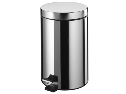 Bisk Kosz na pedał 12l stal nierdzewna chrom 00430