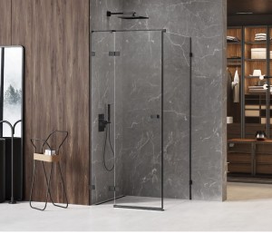 New Trendy Avexa Black Kabina prostokątna 80x90 cm wersja lewa czarny profil EXK-1564