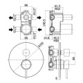 Paffoni Light bateria wannowa, podtynkowa, czarny mat LIG018NO
