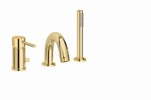 Paffoni Light bateria wannowa 3otworowa kolor złoty HG LIG040HG/LIG040LHG