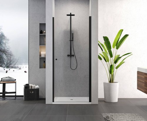 New Trendy Superia Black Drzwi wnękowe uchylne czarny 80x195cm D-0332A