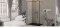 New Trendy NEW MODUS BLACK Kabina prysznicowa Walk-in szkło czyste profil czarny Active Shield 110x200cm  EXK-0251