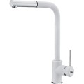 Franke Sirius Side Bateria kuchenna z wyciąganą i obrotową wylewką chrom/biały polarny 115.0476.826