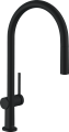 Bateria kuchenna Hansgrohe Talis M54 210 z wyciąganą wylewką, kolor czarny-mat 72803670