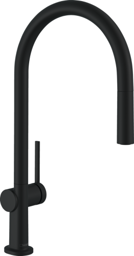 Bateria kuchenna Hansgrohe Talis M54 210 z wyciąganą wylewką, kolor czarny-mat 72803670