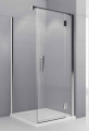 Novellini MODUS G+F kabina prysznicowa kwadratowa narożna drzwi z elementem stałym + ścianka 90x90x195cm, prawa, MODUSGF90LD-1K+MODUSF90-1K