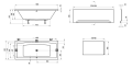 Ravak FORMY 02 wanna prostokątna 180x80 cm, C891000000