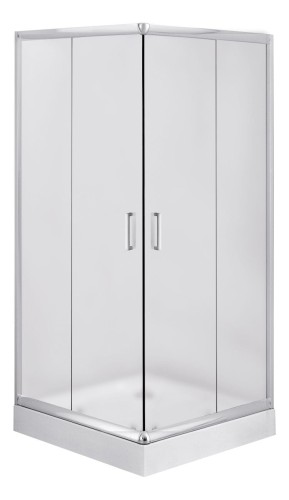 Deante Funkia Kabina prysznicowa kwadratowa, 80 cm, szkło szronione, chrom, KYC_642K