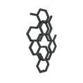 Grzejnik Terma HEX 821x486mm WGH2X082048KS95ZX wersja pionowa, kolor Soft 9005 podłączenie ZX