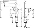 Hansgrohe Talis M54 Bateria kuchenna, czarny mat, 72840670